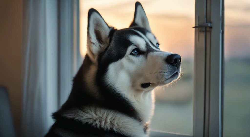 Can a Husky be left alone?