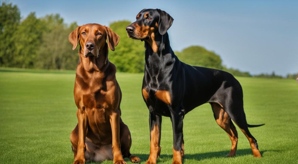 What dog can live with a Doberman?